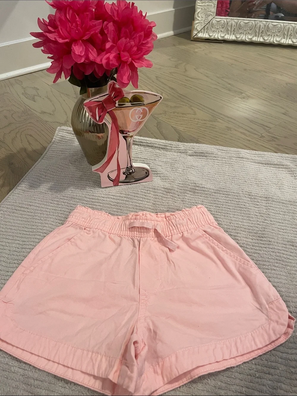 GAP Light Pink Girls' Casual Drawstring Shorts